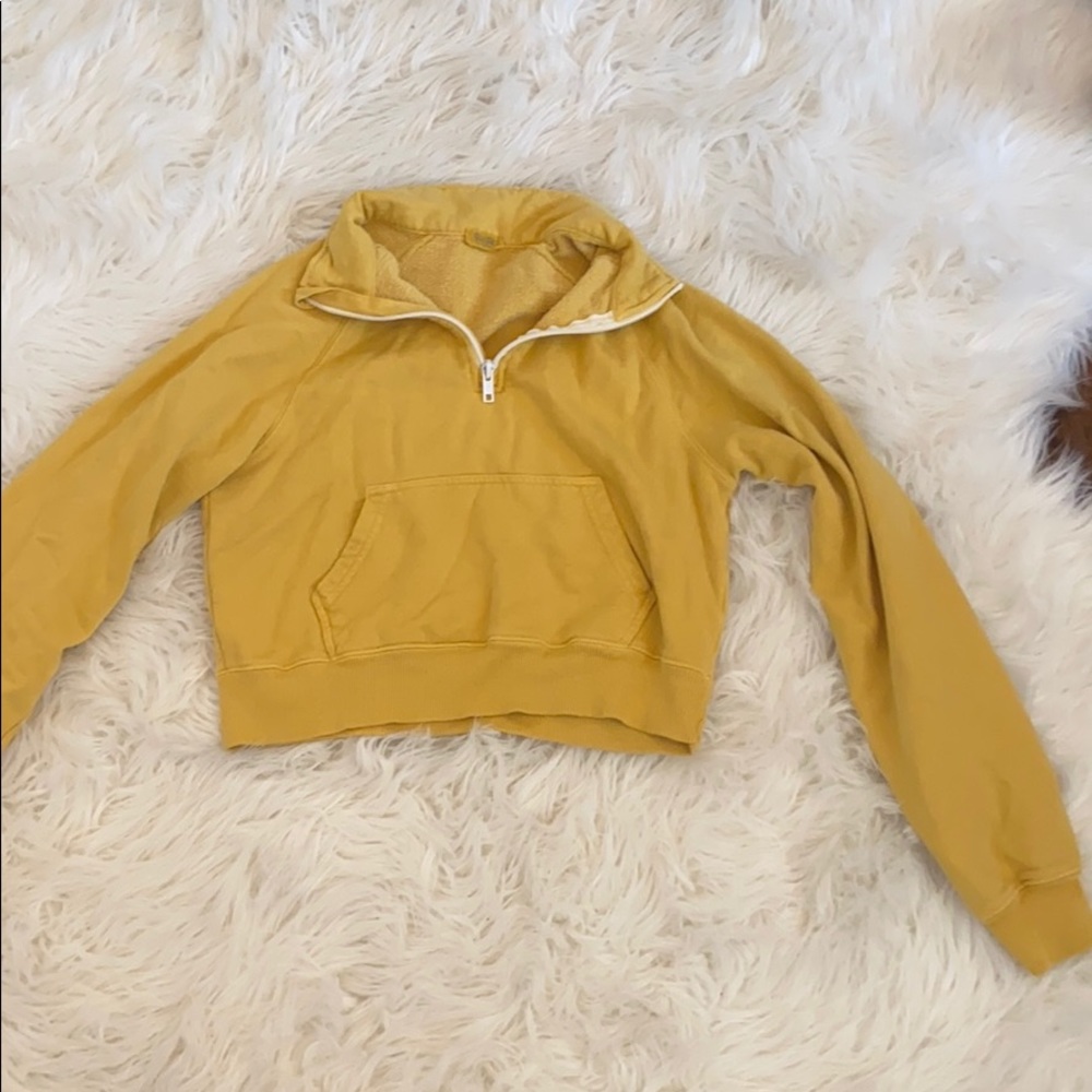 Yellow Brandy Melville quarter zip